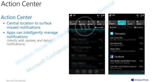 Центр уведомлений в Windows Phone 8.1