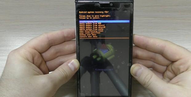сброс настроек zte через Recovery